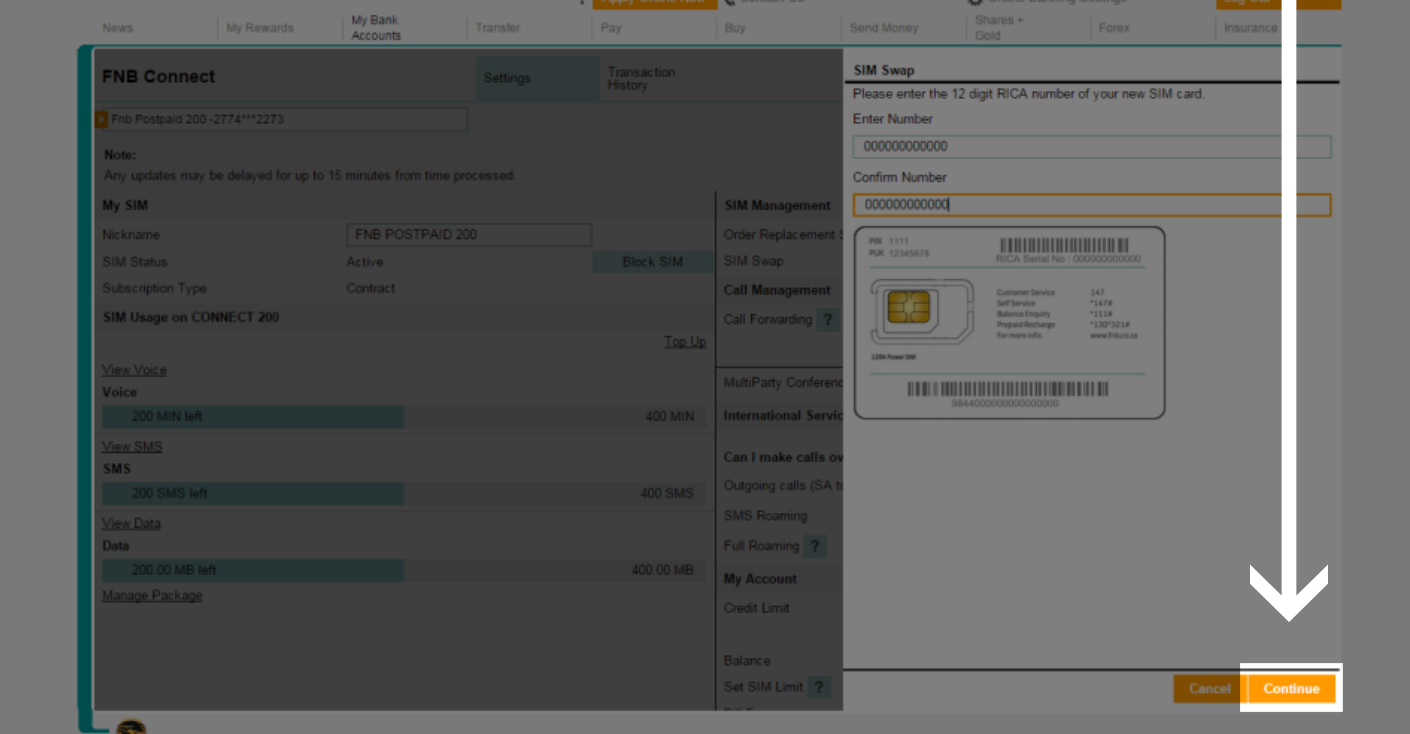 How to do a SIM swap online - How To Demos - FNB