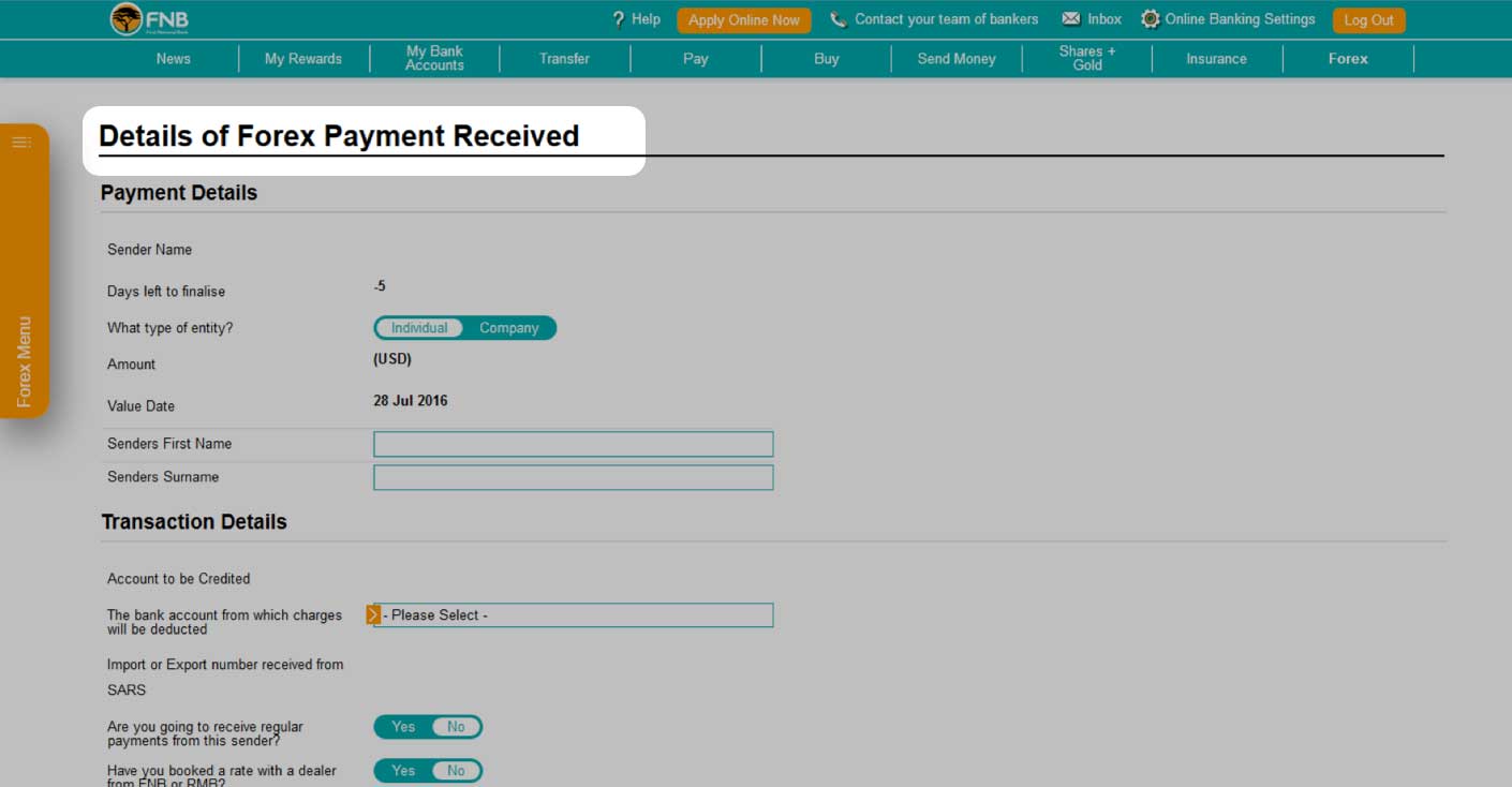Fnb swift payments
