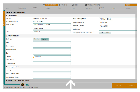 fnb forex application form