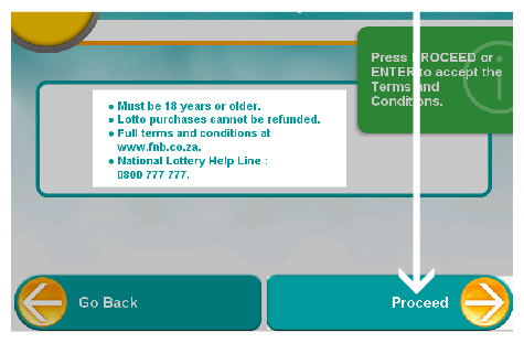 playing lotto on fnb app