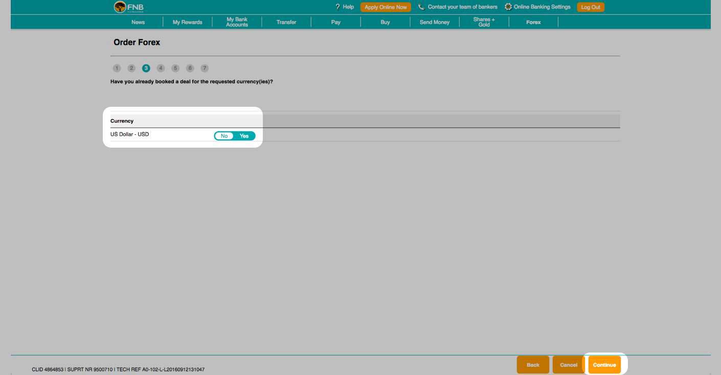 fnb forex application form