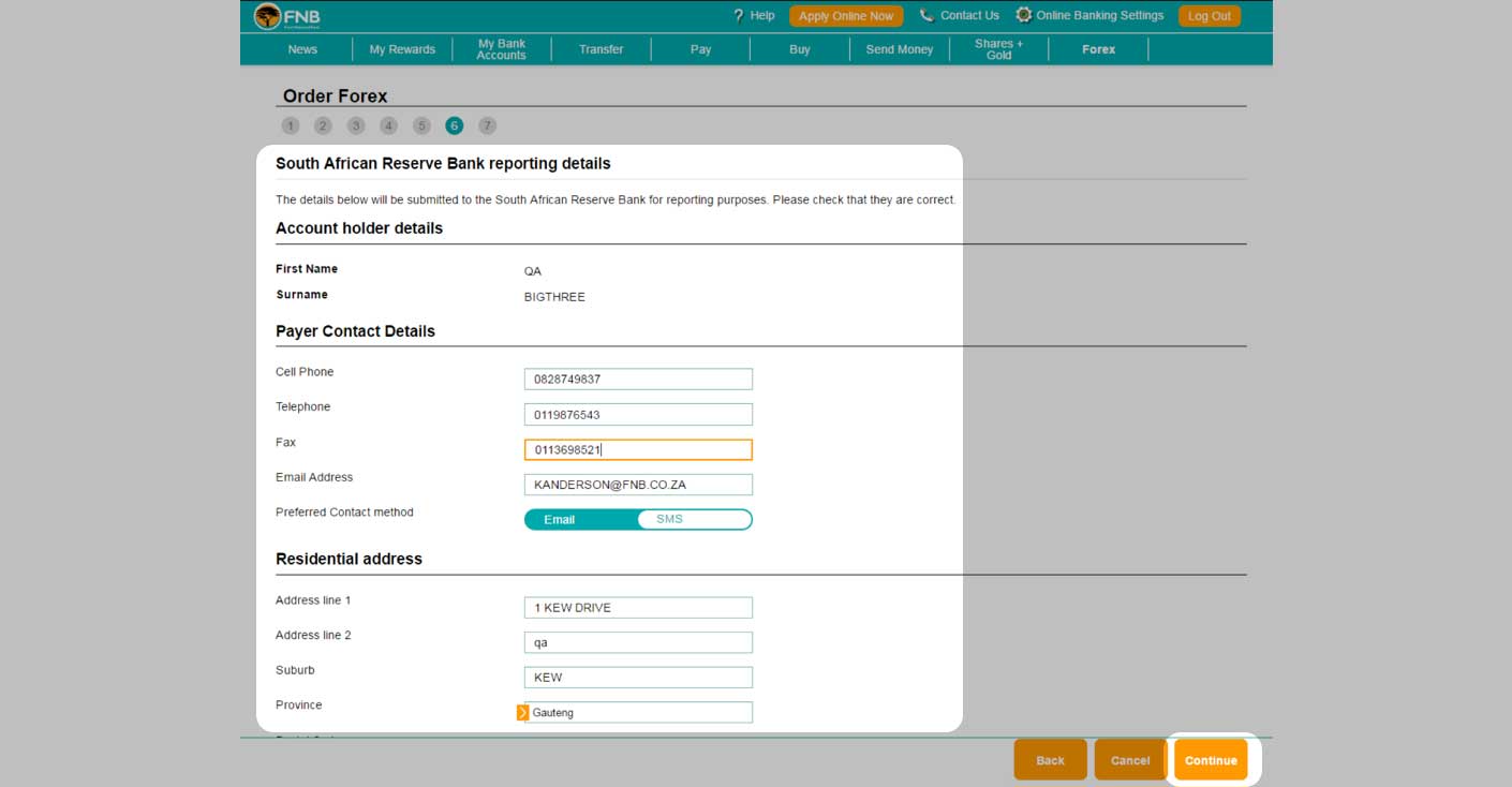How to action fnb forex transaction